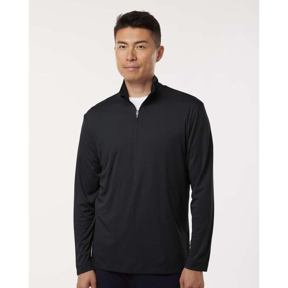 AllPro Pro-Lock Performance Quarter-Zip Pullover / Black - Picture 4 of 6